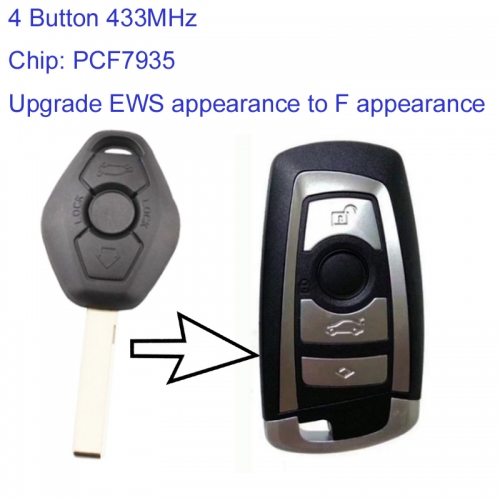 MK110087 4 Button 433MHz Remote Control for BMW EWS 3 5 7 X5 Series Upgrading