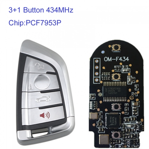 MK110081 3+1 Button 434MHz Smart Key for BMW CAS4 FEM PCF7953P Chip Auto Remote Control Key  Korea Market