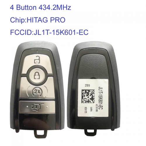 MK160095 Original 4 Button 434.2MHz Smart Key for F-ord HITAG PRO Chip Keyless Go JL1T-15K601-EC Car Key Fob