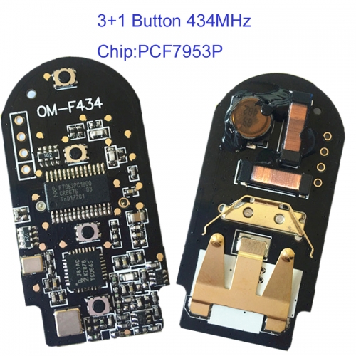 MK110082 3+1 Button 434MHz Smart Key PCB Panel for BMW CAS4 FEM PCF7953P Chip Auto Car Key Korea Market