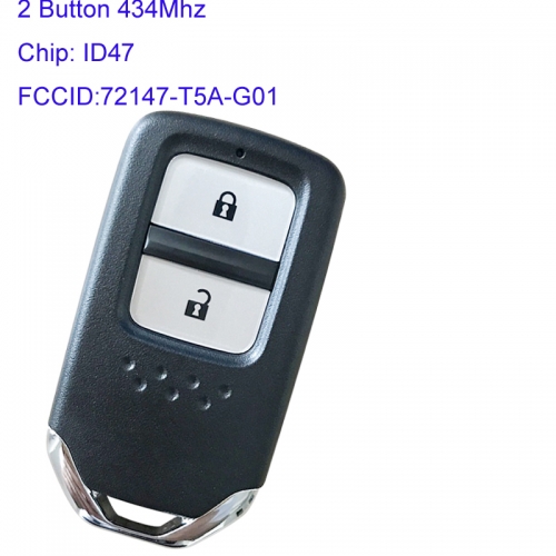 MK180104 2 Button 434mhz Smart Key for H-onda Fit Vezel XR-V XRV JAZZ 72147-T5A-G01 Auto Key Remote with ID47 Chip