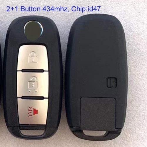 MK210079 2+1 Button 434mhz Smart Key for T70 With id47 Chip Remote Key Fob Keyless Go