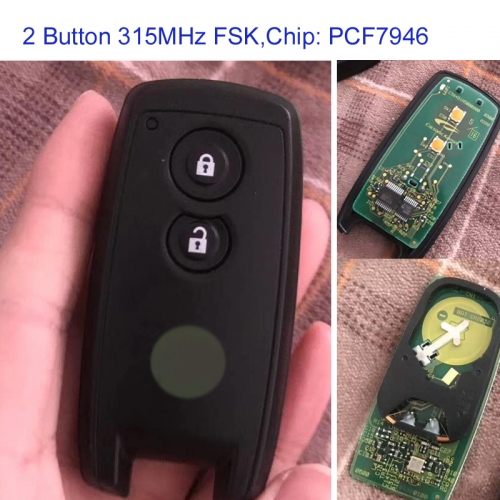 MK370006 Original 2 Button 315MHz FSK Smart Key for S-uzuki  SX-4 GRAND VITARA 2006-2011 Keyless Go Key with PCF7946 Chip KBRTS003