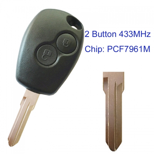 MK230017 2 Button 433MHz Head Key for R-enault Dacia 2012+ 805673071R 998108016R Car Key Fob With PCF7961M Chip