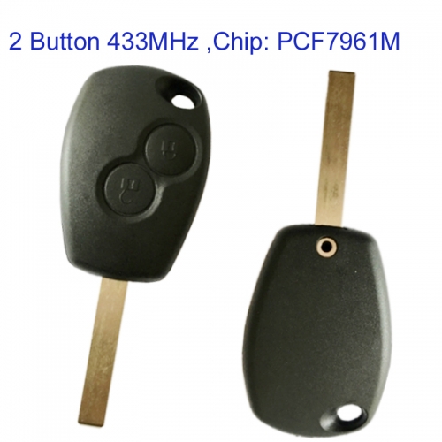 MK230014 2 Button 433MHz Head Key for R-enault Traffic 2013+ 805673071R 998108016R Car Key Fob With PCF7961M Chip