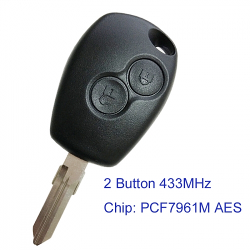 MK230015 2 Button 433MHz Head Key for R-enault Dacia 2012+ 805673071R 998108016R Car Key Fob With PCF7961M Chip