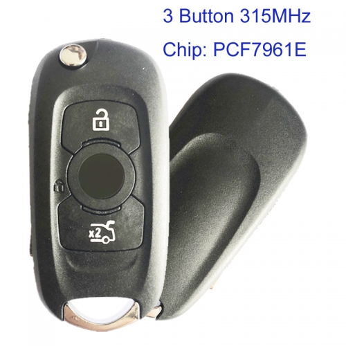 MK270023 3 Button 315MHz Flip Key for Bucik Car Key Fob Remote Control with PCF7961E Chip