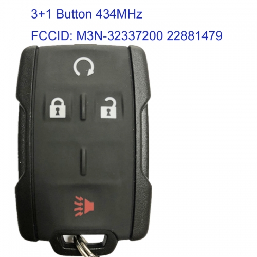 MK280051 3+1 Button 434MHz Keyless Smart Key for Chevrolet Car Key Fob Remote M3N-32337200 22881479