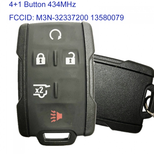 MK280052 4+1 Button 434MHz Keyless Smart Key for Chevrolet Car Key Fob Remote M3N-32337200 13580079