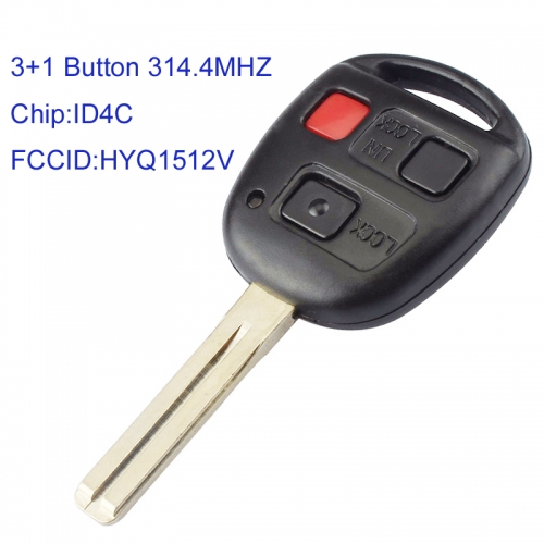 MK490005  2+1 Button 314.4MHZ Head Key Remote for Lexus 24090 HYQ1512V Auto Car Key Fob With ID4C Chip