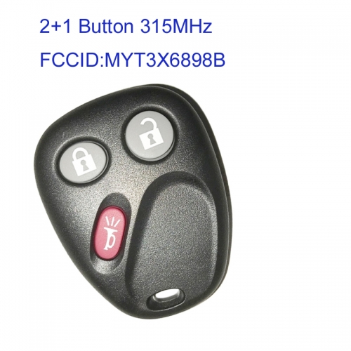 MK280039 2+1 Button 315MHz Remote Key for Chevrolet MYT3X6898B Car Key Fob Remote
