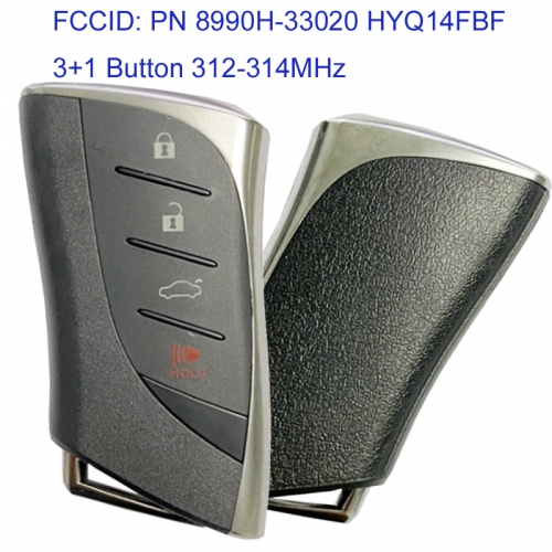 MK490004  3+1 Button 312-314MHz Smart Key Remote Control for Lexus 2019 ES300h ES350 ES350h PN 8990H-33020 HYQ14FBF Auto Car Key Fob Chip