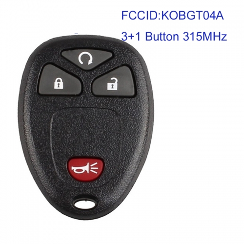 MK290017 3+1 Button 315MHz Remote Key for Chevrolet Uplander P-ontiac Montana Saturn KOBGT04A Car Key Fob Remote Control