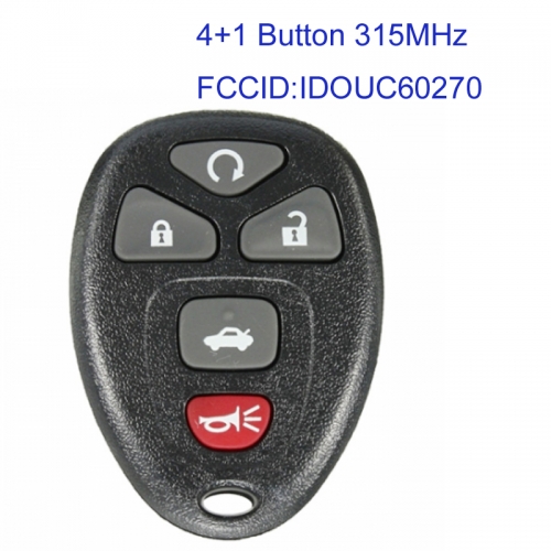 MK280041  4+1 Button 315MHz Remote Key for Chevrolet IDOUC60270 Car Key Fob Remote