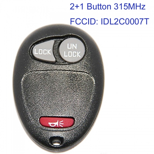 MK280037 2+1 Button 315MHz Remote Key for Chevrolet Hummer H3 2006-2009 GMC IDL2C0007T Car Key Fob Remote