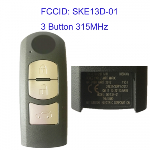 MK540031 3 Button 315MHz Smart Key Control for Mazda Atezi M-itsubishi system Remote Auto Car Key Fob SKE13D-01
