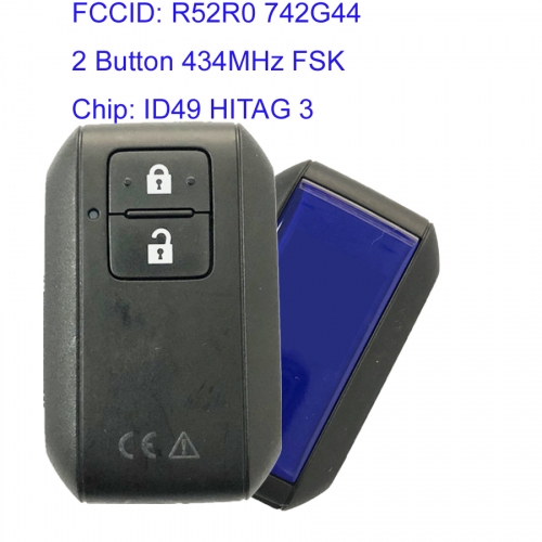 MK540038 2 Button 434MHz FSK Smart Key Control for Mazda Remote Auto Car Key Fob R52R0 742G44 with ID49 HITAG 3 Chip