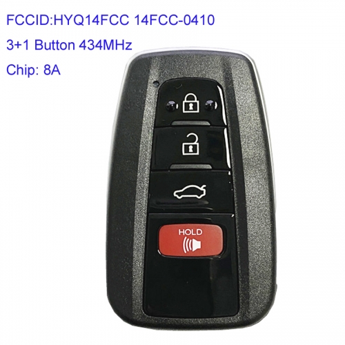 MK190173 3+1 Button 434MHz Smart Key for T-oyota Camry 2018 2019 Auto Car HYQ14FCC 14FCC-0410 Keyless Go