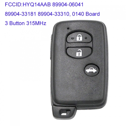 MK190199 3 Button 315MHz Smart Key for T-oyota Camry Avalon 2007+ Auto Car Key Fob 89904-06041 89904-33181 89904-33310 271451-0140 Board  HYQ14A