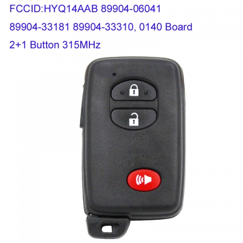 MK190198 2+1 Button 315MHz Smart Key for T-oyota Camry Avalon 2007+ Auto Car Key Fob 89904-06041 89904-33181 89904-33310 0140 Board  Smart Card HYQ14A