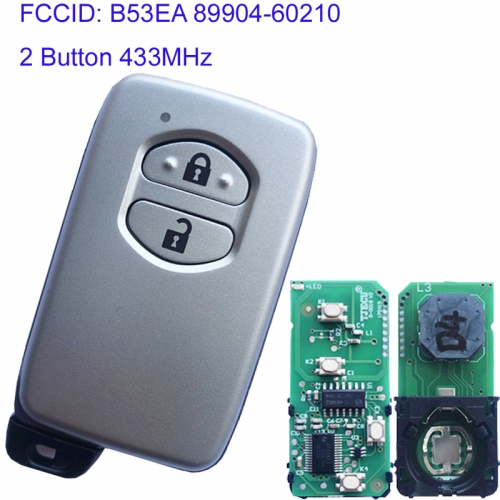 MK190212 2 Button 433MHz Smart Key for T-oyota Land Cruiser 2007+ Auto Car Key Fob B53EA 89904-60210 Keyless Go