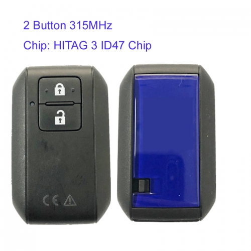 MK370020 2 Button 315MHz Smart Key for S-uzuki SWIFT 2017 With ID47 Chip Car Key Fob Proximity Remote Control ALPS