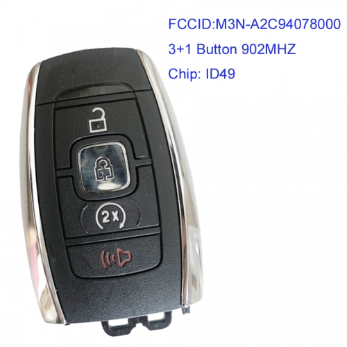 MK150004 3+1 Button 902MHZ Smart Key for L-incoln Mkz Mkx Mkc 2019 M3N-A2C94078000 Remote Control