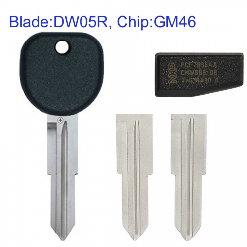 MK270031 Remote Control Key Transponder Key GM46 id46 Chip for C-hevrolet Auto Car Key Replacement with DW05R Blade