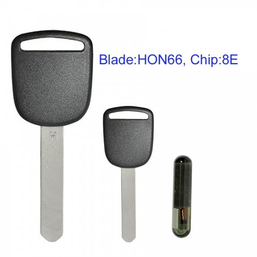 MK180136 Transponder Key Remote Control Head Key for H-onda Auto Car Key Replacement with 8E Chip HON66 Blade