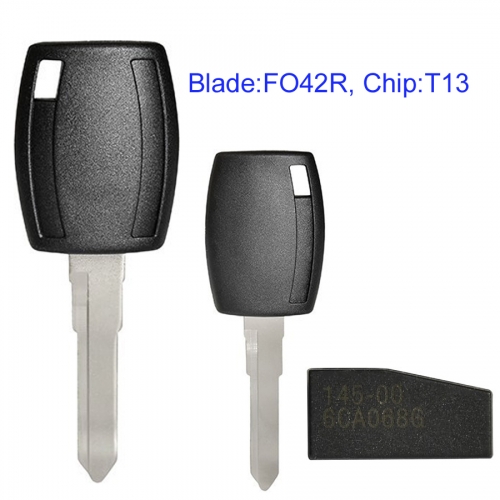 MK160102 Transponder Key Remote Control Head Key for F-ord Auto Car Key Replacement with T13 Chip FO42R Blade