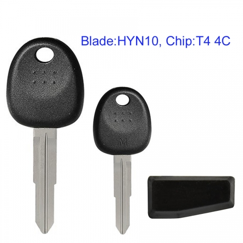 MK140130 Transponder Key Remote Control Head Key for H-yundai Auto Car Key Replacement with T4 4C Chip HYN10 Blade