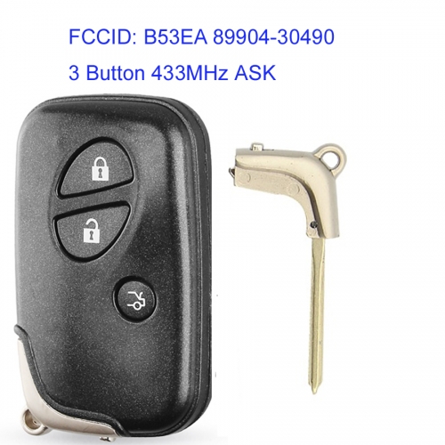MK490038 3 Button 433MHz ASK Smart Key Smart Remote Control for Lexus GS 2006+ GS300 GS350 GS430 GS460 GS450H Auto Car Key Keyless Go Entry Fob B53EA
