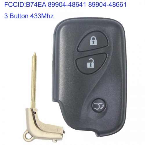 MK490048 3 Button 433Mhz Smart Key for Lexus RX350 2012 Auto Car Key Keyless Go Entry Fob B74EA 89904-48641 89904-48661
