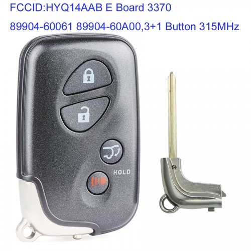 MK490045 3+1 Button 315MHz Smart Key for Lexus LX570 RX350 2008+ Auto Car Key Keyless Go Entry Fob HYQ14AAB E Board 3370 89904-60061 89904-60A00