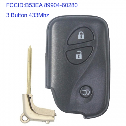 MK490049 3 Button 433Mhz Smart Key Proximity Key for Lexus LX570 LX450D 2008+ Auto Car Key Keyless Go Entry Fob B53EA 89904-60280