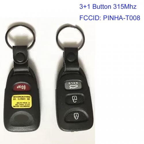 MK140136 3+1 Button 315Mhz Remote Key for H-yundai Santa Fe Auto Car Key PINHA-T008