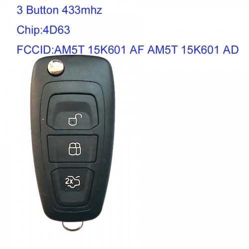 MK160110 3 Button 433mhz Remote Key for Ford C-Max Focus Auto Car Key Keyless Go Key AM5T 15K601 AF