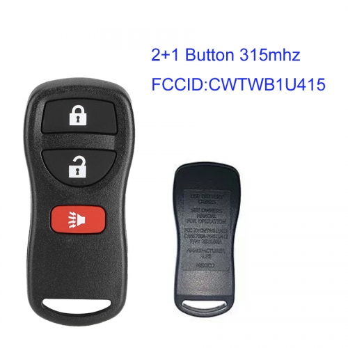 MK210088 2+1 Button 315mhz Head Key Remote Key for N-issan 2005 - 2016 SENTRA FRONTIER Auto Car Key Fob CWTWB1U415