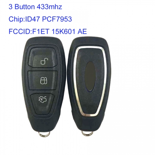 MK160104  3 Button 433mhz Smart Key for Ford Focus Grand C-Max F1ET 15K601 AE Auto Car Key Keyless Go Key