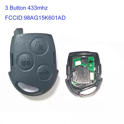 MK160109 3 Button 433mhz Remote Key for Ford Mondeo Transit Auto Car Key Keyless Go Key 98AG15K601AD