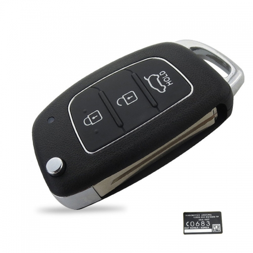 FS140024 3 Button Remote Flip Key Shell Case  for H-yundai  Auto Car Remote Key Replacement