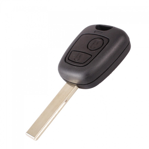 FS240006 2 Button Head Key Remote Key Shell Cover for P-eugeot 307 Auto Car Key Blade Replacement with groove HU83 Blade