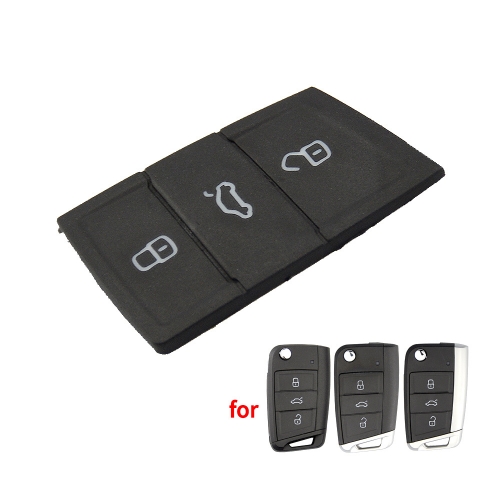FS120005 3 Button Rubber Pad Cover Case for VW MQB  Auto Car Key Replacement