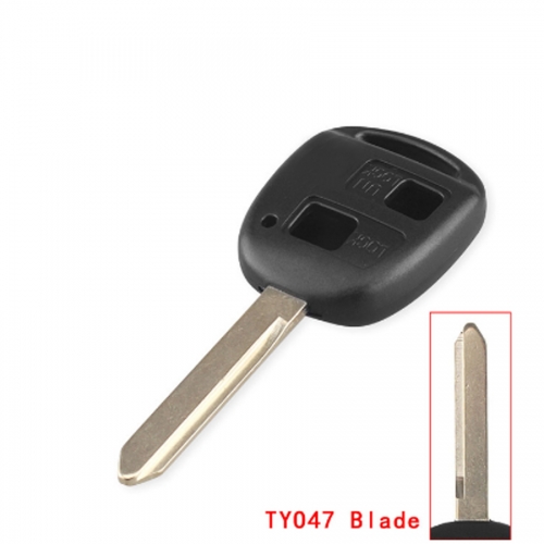 FS190048 2 Button Head Key Shell House Cover Remote Control Key Case for T-oyota Prado Auto Car Key Replacement  TYO47 Blade
