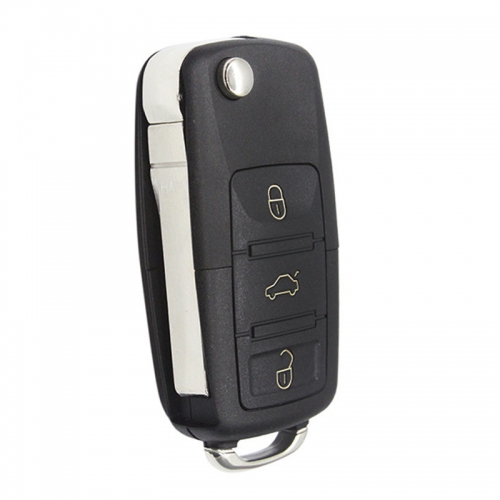 FS120010 3 Button B5 Modified Flip Key Shell Cover Case for VW Auto Car Key Replacement
