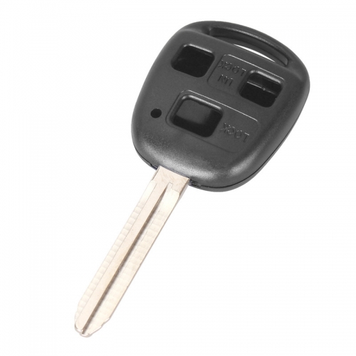 FS190016 3 Button Head Key Shell House Cover Remote Control Key Case for T-oyota Prado Auto Car Key Replacement  Toy43 Blade