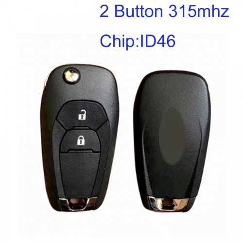 MK280063  Remote Flip Key 2 Button 315mhz for Chevrolet Auto Car Key Fob Remote with ID46 Chip