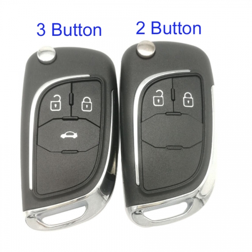 FS280009 2/3 Button Flip Key Cover Shell for Chevrolet Remote Key Case Replacement with Blade