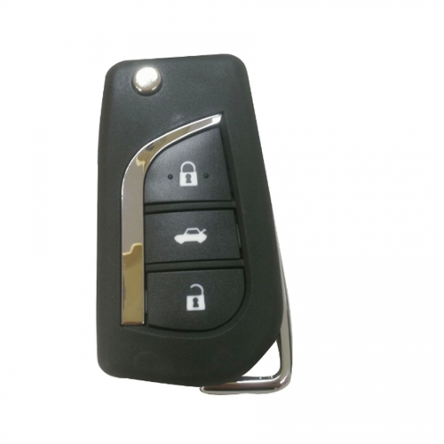 FS190058 3 Button Remote Key Control Fob Shell Cover for T-oyota  Auto Car Key Shell Housing Replacement Blade VA2
