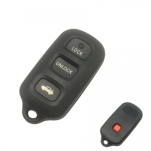 FS190052 3+1 Button Remote Key Control Fob Shell Cover for T-oyota  Auto Car Key Shell Replacement